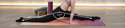PoseTracker photo analysis measuring flexibility angles on a captured pose